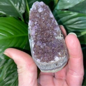 Natural Sparkly Cut Base Amethyst Geode